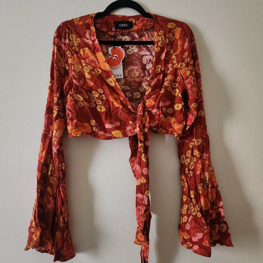 Blossom Floral Tie Front Top